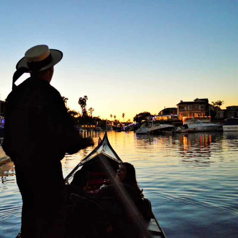 sunset in the harbor