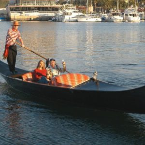 happy cruisers in the harbor