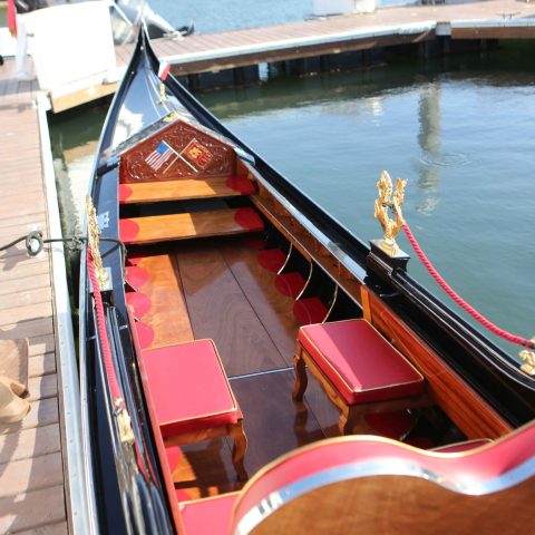 a small boat in a body of water